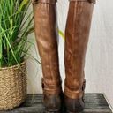 Arturo Chiang  Brown Zip Up Block Heel Riding Boots 7.5 Photo 2