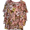 Westbound Plus Size  Woman Dolman Sleeve Pullover Blouse Pink Floral Size 2X EUC Photo 0