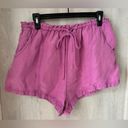 Free People Mirella Cinched Short In Pink Plum Linen Shorts Size S Photo 1