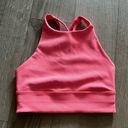 Lululemon  energy ribbed high neck raspberry cream sport bra size 4 Photo 0