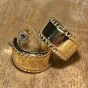 Huggie Half Hoop Gold Tone Chunky Earrings Photo 0