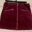 Small maroon corduroy mini skirt Photo 0