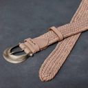 Free People NWOT WE THE FREE Brix Leather Belt In Oyster Mauve Size M/L Photo 3