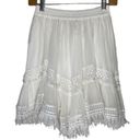 Rococo  Sand Cia Mini Skirt White Crochet Fringe Lace Off White size XS Photo 3