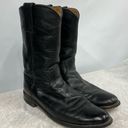 Justin Boots  Black leather Roper Size 6.5B vintage Photo 0