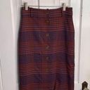 Wilfred Aritzia  Tartan Plaid Leona Button-front Midi Pencil Skirt W-387 Sz 4 Photo 0