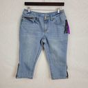 INC  Denim Womens Jean Shorts Size 6 Blue Bermuda Capri Pockets Regular Fit Photo 10