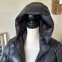 Patagonia  Raven Rocks Durable Water Repellent black Hooded Down Jacket med W Photo 3