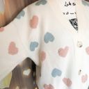 Sweater cardigan heart sweater cute button down fuzzy v Photo 9