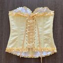 YELLOW LACE UP CORSET Size M Photo 9