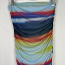 Caution to the Wind NWOT  Multicolor Strapless Ruched Bodycon Dress Size Small S Photo 1