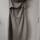 Boohoo  Gray Off Shoulder Cut Out Dress Size 10 Hourglass Photo 1