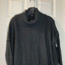 a.n.a  Grey Knit Fold-over Neck Long Sleeve Sweater PM Photo 4