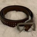 American Eagle AEO Dark Brown Studded Leather Belt NWT Size Small Photo 0