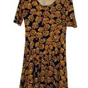 LuLaRoe  Nicole Dress size XL yellow rose print. Midi dress with yellow roses. Photo 0