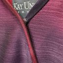 Kay Unger NEW  New York Burgundy to Deep Purple Ombré Sleeveless Wrap Dress Sz 10 Photo 10