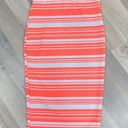 Brat Star  Neon Striped Pencil Skirt Small White Pink Photo 9