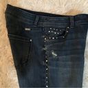 INC  Silver studded side panel skinny jeans! Distressed Hem Photo 3