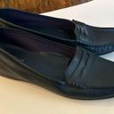 Auditions  ladies navy blue leather comfort style retro loafers size 11M Photo 1