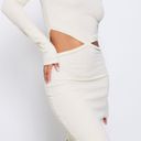 Pretty Little Thing body con cut out dress cream Photo 0