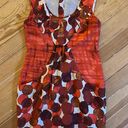 Tracy Reese retro mid-century orange circle print cap sleeve silk sheath dress -6  Gently used in very good condition.  New York size women’s 6. 100% silk. Photo 3