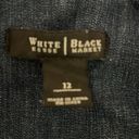 White House | Black Market  Ruffle Blue Jean Jacket Size 12 Photo 8