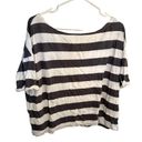 Kirra  Oversized Cropped T Shirt Gray White Stripes Photo 4