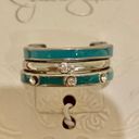 Jessica Simpson Brand New  Silver-tone/turquoise Ring Photo 1