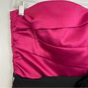 White House | Black Market WHBM Pink/Black Satin Strapless Rhinestone Bodycon Pencil Dress Size 4 Photo 2