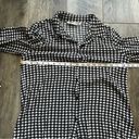 Houndstooth Big Dart Button Down Black and White  Shirt Women’s Size Medium UK 12 Photo 5