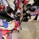 Evan Picone Retro Floral Open Front Jacket Blazer Black Pink 14 Photo 5