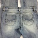 White House | Black Market  Noir Distressed Wash Denim Boot Cut Jeans Size 6 Photo 10