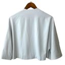 Alice + Olivia  White Marjory Cropped 3/3 Sleeve Pleated Blazer Size Small Photo 6