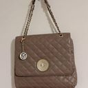 DKNY  quilted leather taupe purse tote bag Donna Karan Photo 0