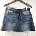 American Eagle AEO  Outfitters Distressed denim jean Micro-mini Skirt Size 4 Photo 1