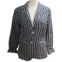 Banana Republic  Blue Plaid Shirt Blazer Size Small Photo 2