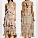 Cinq à Sept 's Astor Tiered Plaid-Print Maxi Dress Size 12 Photo 3