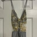 Lucy in the Sky  Gold Lace Maxi Dress in Grey Photo 7