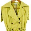 CAbi  Olive Green Double Breasted Short Sleeve Safari Dress Trench Jacket xsmall Photo 7