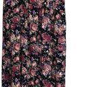 American Vintage Vintage 90s Pink and Purple Floral Midi Skirt Photo 0