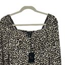 Sincerely Jules  Long Sleeve Cropped Leopard Print Top Built In Bra Sz Medium NEW Photo 1