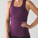 Lululemon Women  Swiftly Tech Racerback Black /
Chilled Grape Size 4 Photo 0