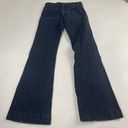 Lacoste Women's  Sz 36 4 Dark Wash Flare Wide Leg Denim Jeans Pockets Cotton Photo 5