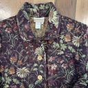 Coldwater Creek Purple Floral Blazer Size Petite Small Photo 3