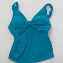 Robin Piccone  Aqua blue Olivia Tankini swim top S NWOT Photo 1