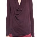 ALLSAINTS  Maroon ASYMMETRICAL SWEATER Long Sleeve Wrap Size Small Photo 0