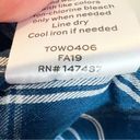 Draper James  Shirt Size 4 Blue Plaid Long Sleeve Button Up Cotton Rayon Photo 4