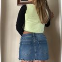 Nordstrom Custom made patchwork long sleeve crop top Photo 4