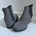 Sorel New  Gray Suede Wedge Booties 9 Photo 0