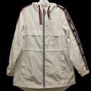 Tommy Hilfiger White /Red /Blue Hooded Windbreaker Jacket Sleeve Logo Sz XS Photo 1